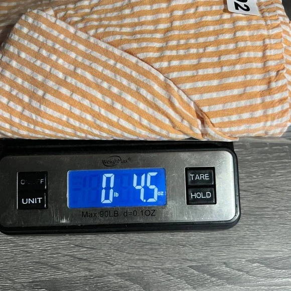 Daily Drills Shorts Womens XS/S Seersucker Resort Orange White Beach - Picture 12 of 12